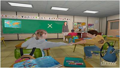 Feasibility Study to Identify Machine Learning Predictors for a Virtual School Environment: Virtual Reality Stroop Task